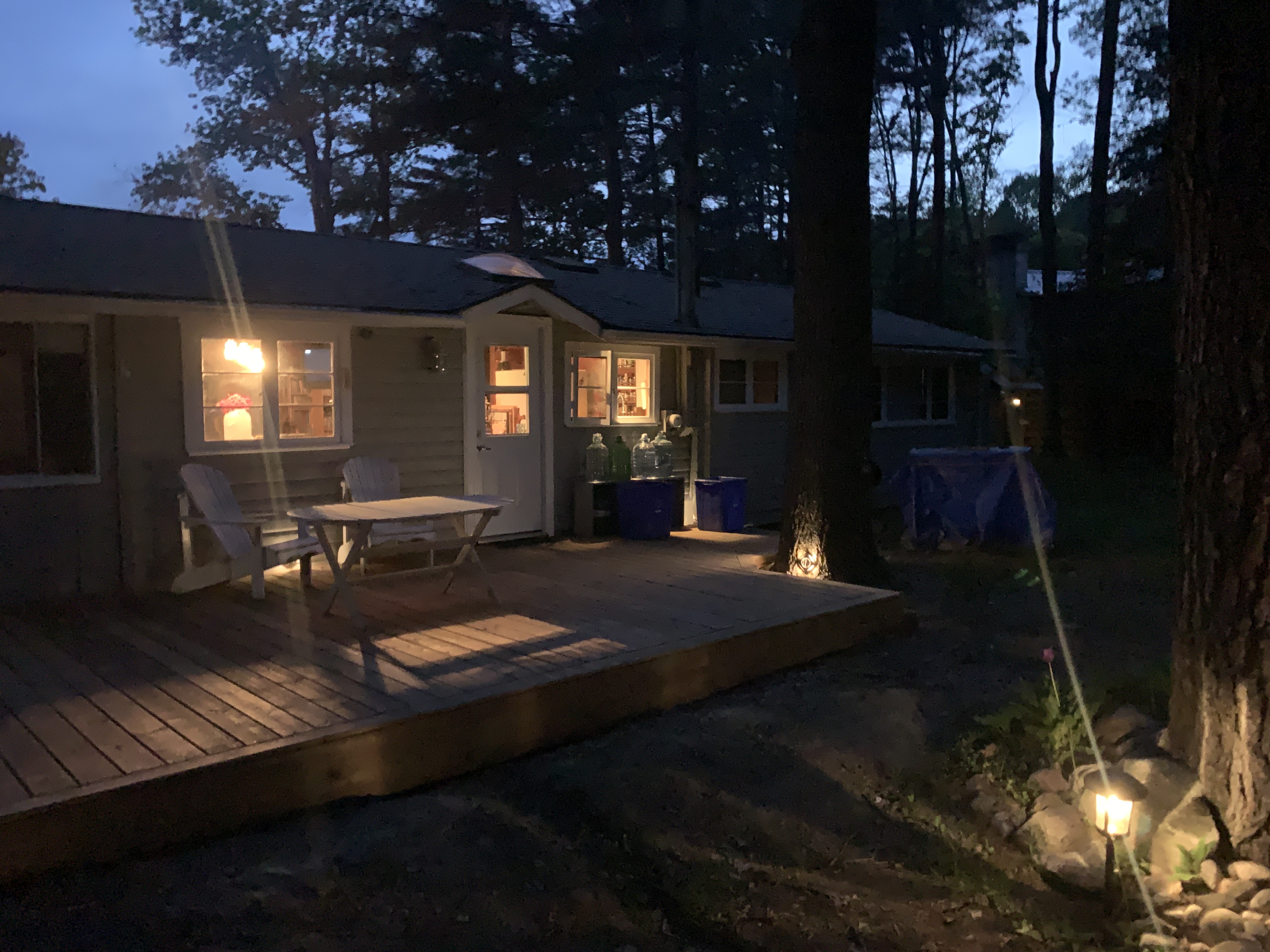 back  deck evening